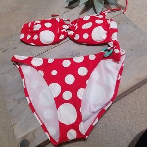Red and White Bikini